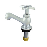 Heavy Pattern Basin Faucet w/ Hot & Cold Button, Round Handle- Lead Free