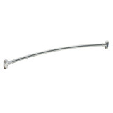 1" x 5' Curved Shower Rod w/ Flanges- Chrome Plated. Hardware Included.