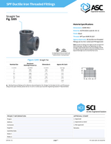 3205 Ductile Iron Straight Tee Specifications