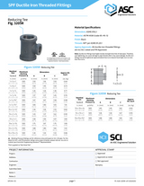 3205R Ductile Iron Reducing Tee Spec Page