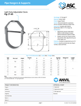 CT-65 Light Adjustable Clevis Hanger Copper Plated
