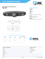 128R Ceiling Flange, Rod Threaded