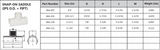 Schedule 40 PVC Snap-on Saddle (IPS O.D.X FIPT) Technical Sheet