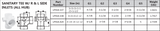 PVC DWV Sanitary Tee w/ R & L Side Inlets (HUB x HUB x HUB) Tech Sheet