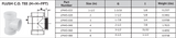 PVC DWV Flush Cleanout Tee(HUB x HUB x FPT) Tech Sheet