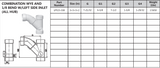 PVC DWV Combination Wye and 1/8 Bend w/Left Side Inlet 3x3x3x2 (All HUB) Tech Sheet