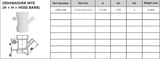 PVC DWV Dishwasher Wye Tech Sheet