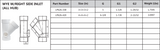 PVC DWV Wye w/ Right Side Inlet (HUB x HUB x HUB) Tech Sheet