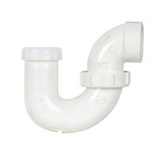 PVC DWV L.A. Pattern P-Trap, w/Union & 1-1/2 & 1-1/4 SLIP Washers , w/Plastic Nut (SLIP x H)