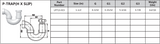 PVC DWV P-Trap 1-1/2" (H x SLIP) Tech Sheet