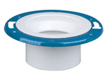 PVC DWV Closet Flange W/Adjustable Metal Ring Epoxy Coated (HUB)