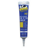 5.5 oz White Boss Siliconized Acrylic Latex Tub/Tile Caulk