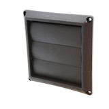 4" x 12" Brown Plastic Louver Dryer Vent Assembly Less Hose