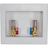 1/2" Pex Washing Machine Box w/ Qtr Turn Arrester Valves- Unassembled- Lead Free