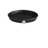 18" Plastic Water Heater Pan Drilled w/ Fitting