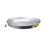 26" ID Round Aluminum Water Heater Pan w/ PVC Fitting