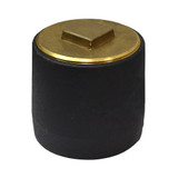 4" CAST IRON CLEANOUT W/ 3-1/2" HEAVY R.H. BRASS PLUG
