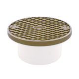 3" x 4" PVC General Purpose Cleanout w/ Plug and Nickel Bronze Cover/ Ring