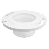 4" PVC Flat Fit Closet Flange with Swivel Ring and Knockout