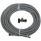 25' X 1/4" OD ICE MAKER KIT w/ S. S. LINE