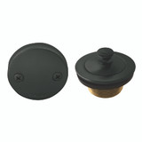 1-1/2"x 1-1/4" Lift/ Turn 2-Hole Bath Waste Trim- Flat Black