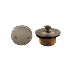 1-1/2"x 1-1/4" Lift/ Turn 2-Hole Bath Waste Trim- PVD Satin Nickel