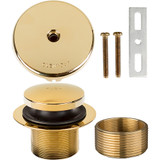1-1/2" x 1-1/4" Toe Touch 1-Hole Bath Waste Trim- PVD Polished Brass