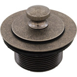 1-1/2" Lift/ Turn Heavy Brass Tub Drain- Aged Pewter