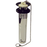 1-1/4" X 8" 2 pc PO Plug- Chrome Plated Brass