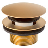 1-1/2" Moderno Mushroom Toe Touch Drain- PVD Satin Bronze