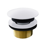 1-1/2" Moderno Mushroom Toe Touch Drain- White