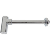 1-1/4" Brass Round Bottle Trap w/ C.O. & Flange- Chrome Plated - BBTR114-CP-BULK