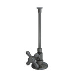 5/8"OD x3/8"OD Multi-turn Straight X-Handle Closet Kit- PVD Satin Nickel