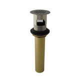 1-1/4"x 8.25" Comm. Lavatory Grid Drain w/ O.F.- Top PVD Stainless Steel