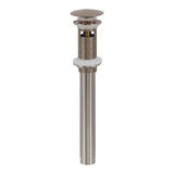 1-1/4"x 12" Mushroom Lavatory Drain w/ O.F.- All PVD Satin Nickel