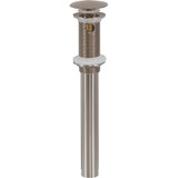 1-1/4"x 12" Mushroom Lavatory Drain w/ O.F.- All PVD Stainless Steel