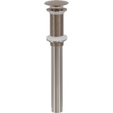 1-1/4"x 12" Stationary Mushroom Lav Drain No O.F.- All PVD Stainless Steel