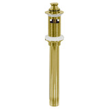 1-1/4"x12" PO Plug w/ Lift/ Turn Stopper w/ O.F- All PVD Polished Brass