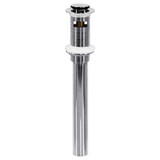 1-1/4"x 12" Push-up Lavatory Drain w/ O.F.- All Chrome Plated