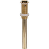 1-1/4" x 12" Push-up Lavatory Drain w/ O.F- Polished Unlacquered Brass