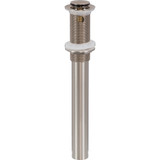 1-1/4"x 12" Push-up Lavatory Drain w/ O.F.- All PVD Stainless Steel