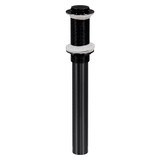 1-1/4"x 12" Push-up Lavatory Drain w/ No O.F.- All Flat Black