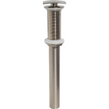 1-1/4"x 12" Square Lavatory Drain No O.F.- All PVD Satin Nickel