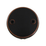 2-Hole Overflow Face Plate w/ Screws - Rustic Oil Rubbed Bronze
