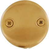 2-Hole Overflow Face Plate w/ Screws - PVD Satin Bronze