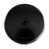 1-Hole Overflow Face Plate w/ Screw - Flat Black