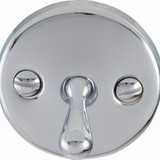 Overflow Trip Lever Face Plate w/ Screws - Chrome Plated