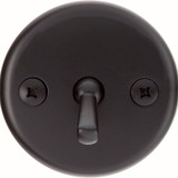 Overflow Trip Lever Face Plate w/ Screws - Flat Black