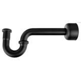 1-1/2" 17 Gauge P-trap w/ Box Flange- Flat Black