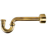 1-1/4" 17 Ga P-Trap w/ Box Flange- Antique Brass